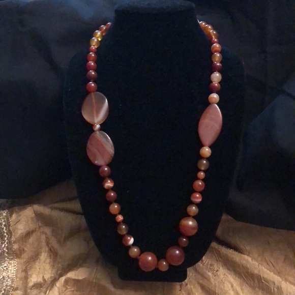 Jewelry - Natural Red Botswana Agate Necklace